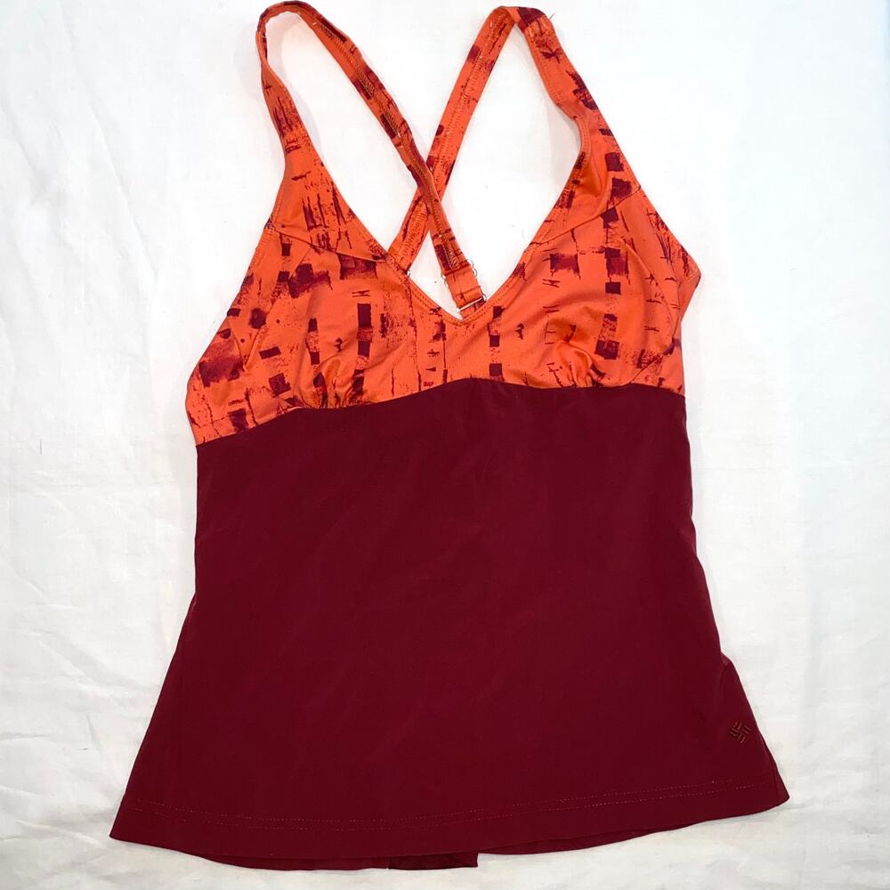 Columbia S Omni-Shield Advanced‎ Repellency Orange/Burgundy Tankini Top